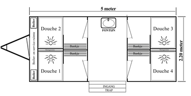 Plaategrond Doucheagen type D