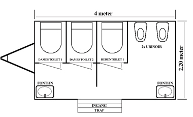 Afbeelding plattegrond Toiletwagen Klein